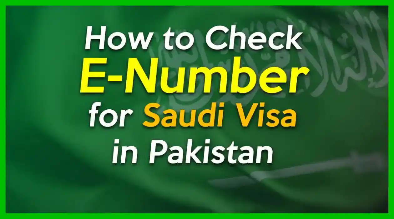 How to Check E-Number for Saudi Visa in Pakistan Easy Method