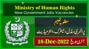 New Govt Jobs in Ministry of Human Rights Pakistan 2022
