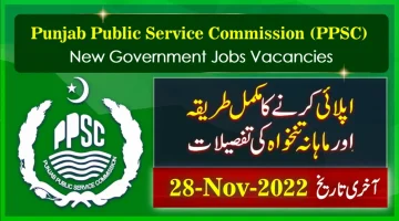 PPSC Jobs 2022 Online apply & Application Form Latest