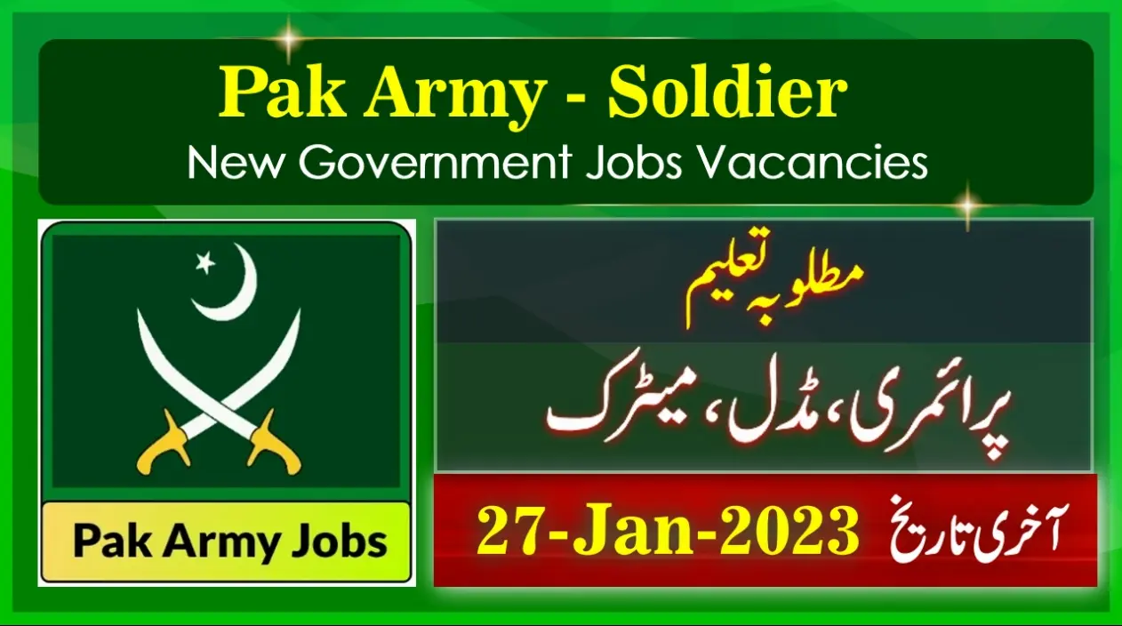 Join Pak Army New Jobs 2023 Apply Online as Soldier