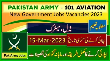 Pakistan Army New Govt Jobs in 101 Army Aviation 2023