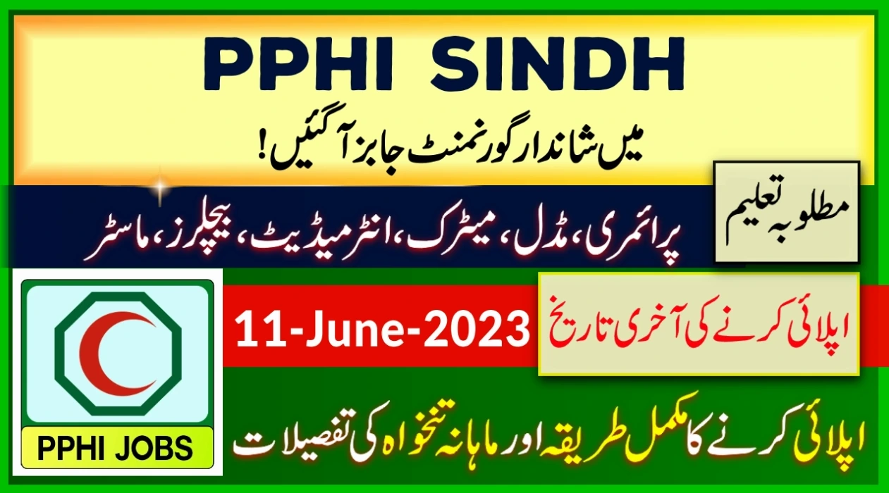 PPHI Sindh New Jobs 2023 Online Apply Form